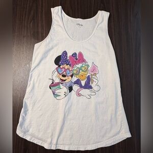 Disney White Tank Top with Minnie and Daisy in Sunglasses